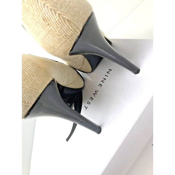 Nine West Stiletto Heels Patent Buckle Size 8.5 CATCHMEO 4" Heel EUC w/Box - Picture 7 of 8